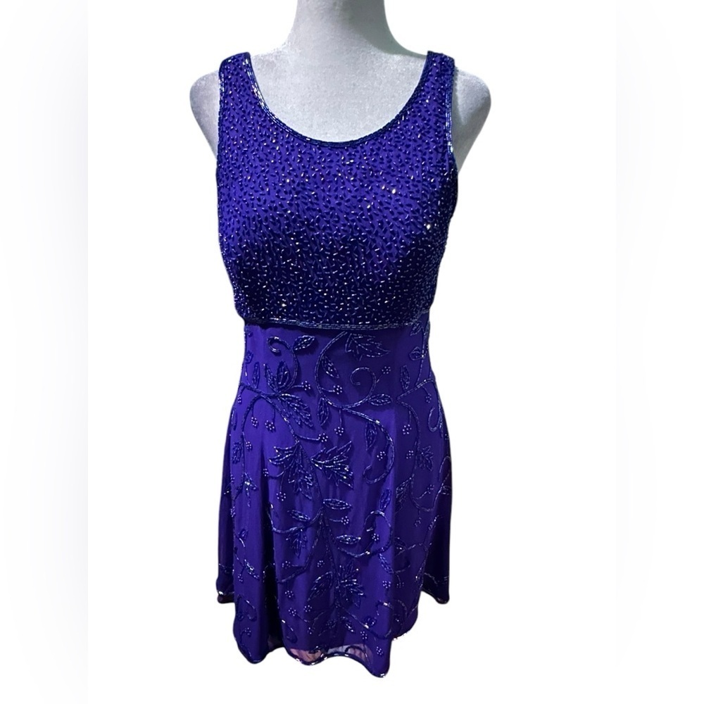 Alyce Designs Elegant Purple Sleeveless Dress size 10